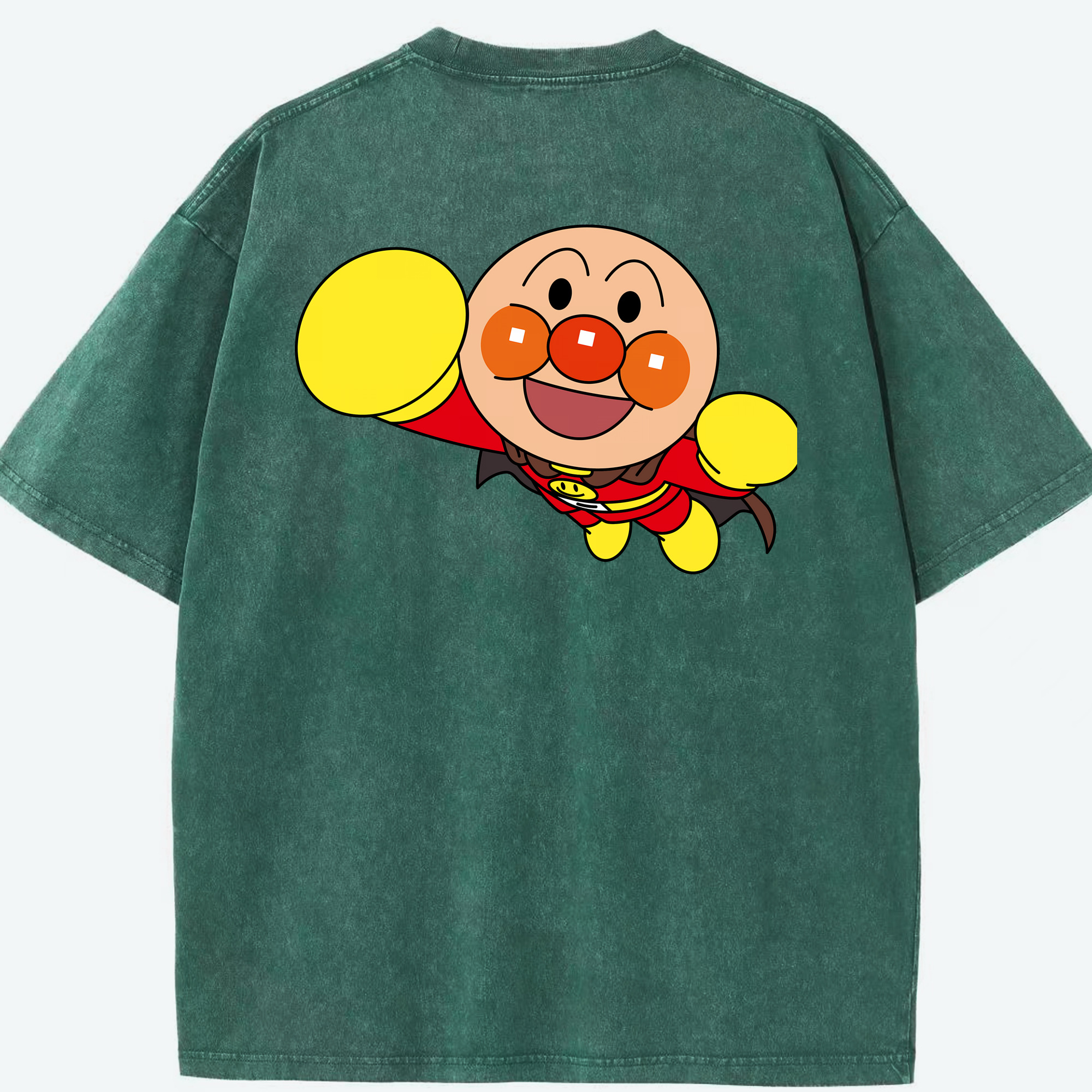 （画像用） アンパンマン Anpanman 綿100% ヴィンテージ風 半袖Tシャツ（背面プリント）